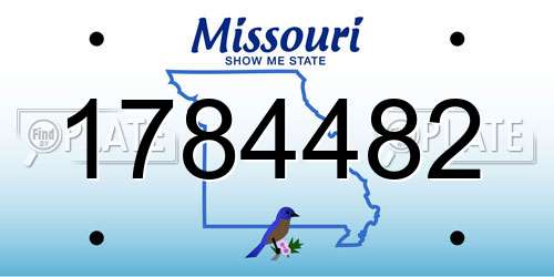 1784482 Missouri License Plate