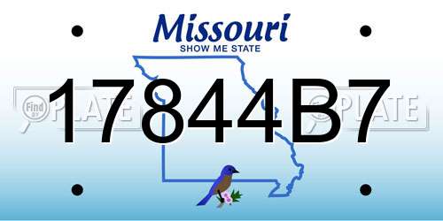 17844B7 Missouri License Plate
