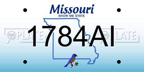 1784AI Missouri License Plate
