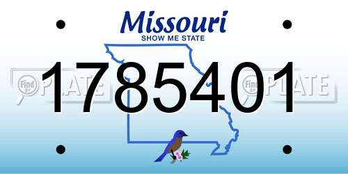 1785401 Missouri License Plate