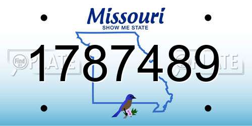 1787489 Missouri License Plate