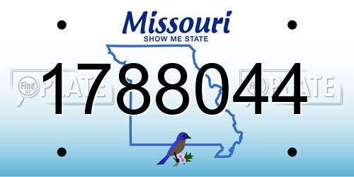 1788044 Missouri License Plate