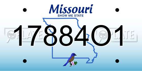 17884O1 Missouri License Plate
