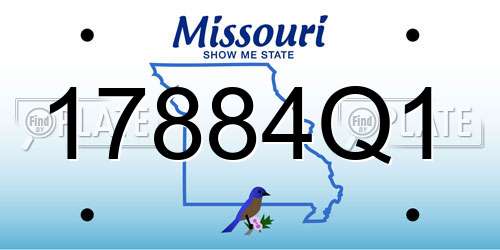 17884Q1 Missouri License Plate