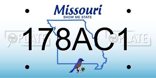 178AC1 Missouri License Plate