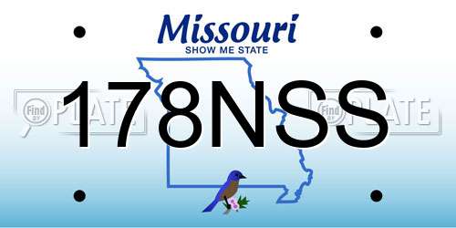 178NSS Missouri License Plate