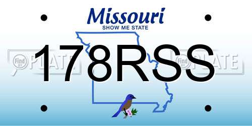178RSS Missouri License Plate