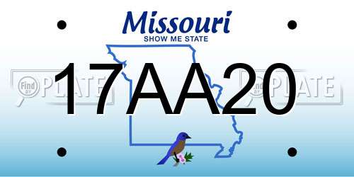 17AA20 Missouri License Plate