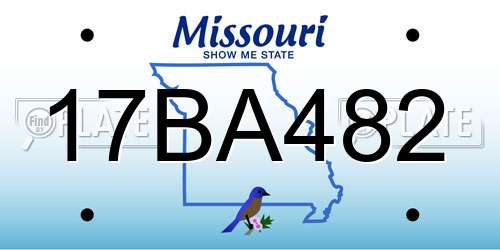 17BA482 Missouri License Plate