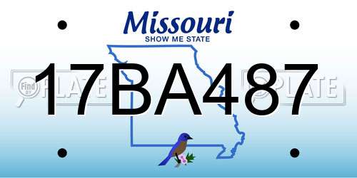 17BA487 Missouri License Plate
