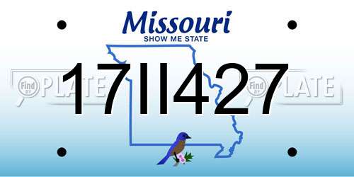 17II427 Missouri License Plate