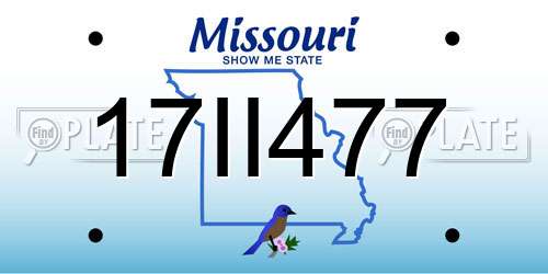 17II477 Missouri License Plate