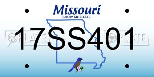 17SS401 Missouri License Plate