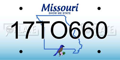 17TO660 Missouri License Plate