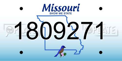 1809271 Missouri License Plate
