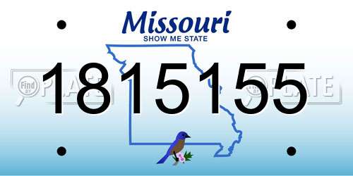 1815155 Missouri License Plate
