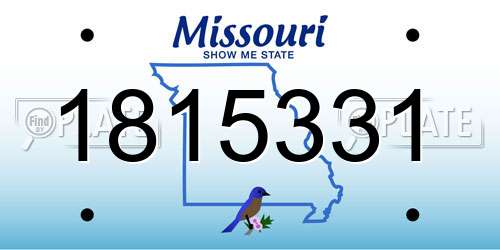 1815331 Missouri License Plate