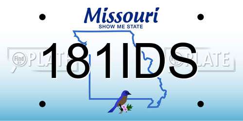 181IDS Missouri License Plate