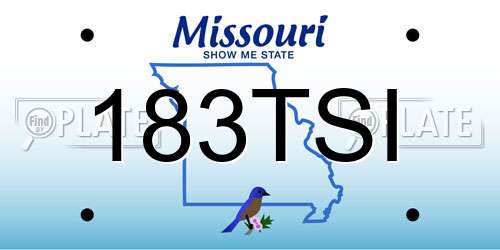 183TSI Missouri License Plate