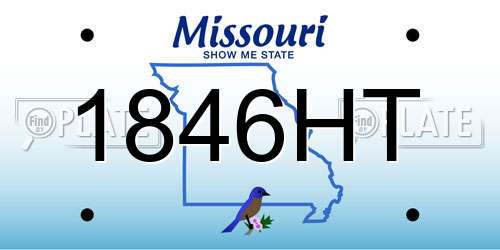 1846HT Missouri License Plate