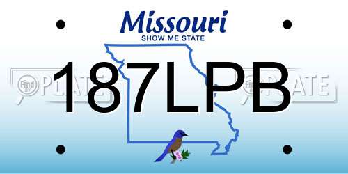187LPB Missouri License Plate
