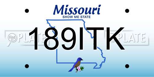 189ITK Missouri License Plate