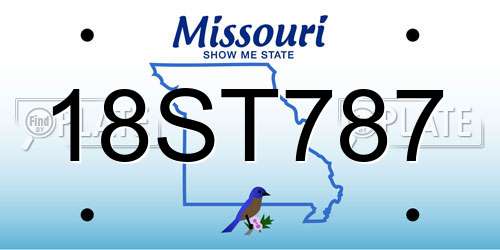 18ST787 Missouri License Plate