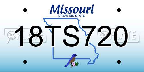 18TS720 Missouri License Plate