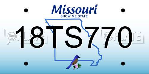18TS770 Missouri License Plate