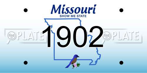 1902 Missouri License Plate