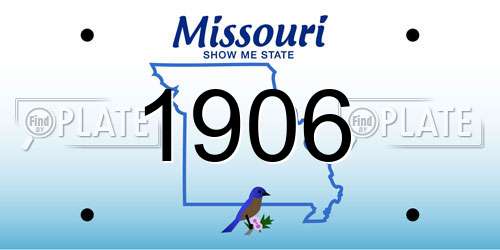 1906 Missouri License Plate