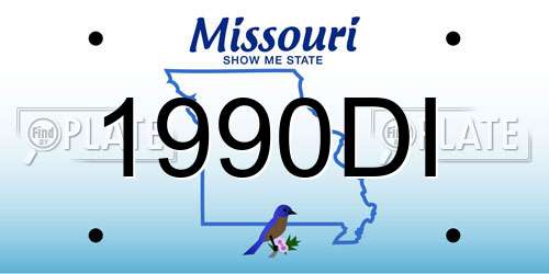 1990DI Missouri License Plate