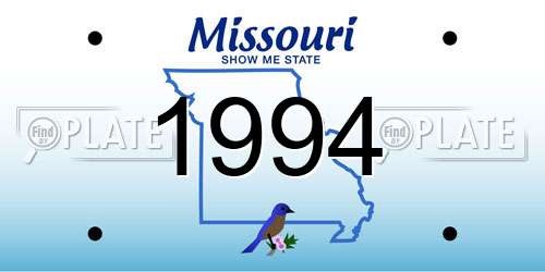 1994 Missouri License Plate