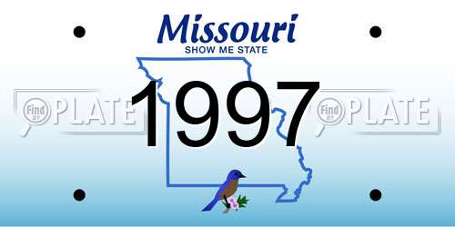 1997 Missouri License Plate