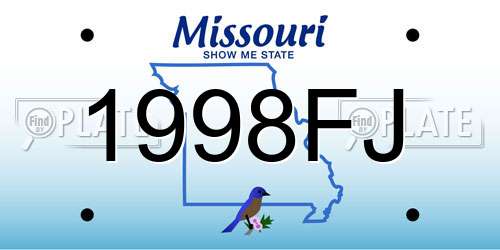 1998FJ Missouri License Plate