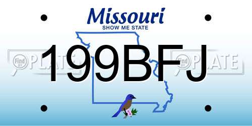 199BFJ Missouri License Plate
