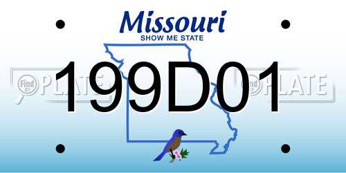 199D01 Missouri License Plate