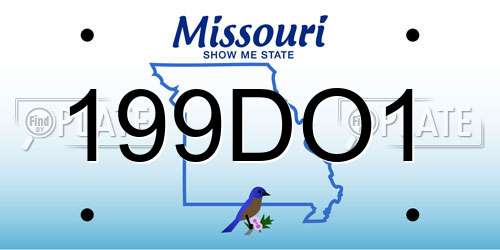199DO1 Missouri License Plate
