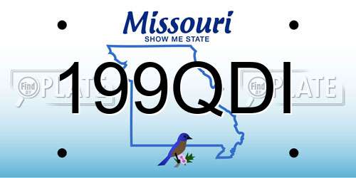 199QDI Missouri License Plate