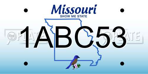 1ABC53 Missouri License Plate