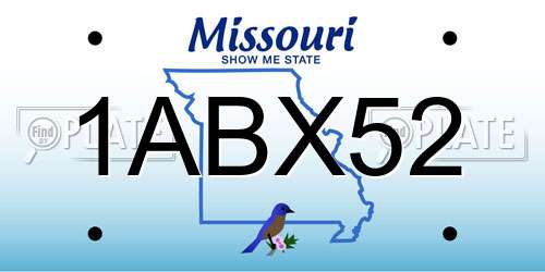 1ABX52 Missouri License Plate