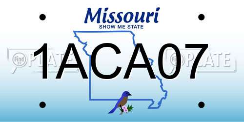 1ACA07 Missouri License Plate