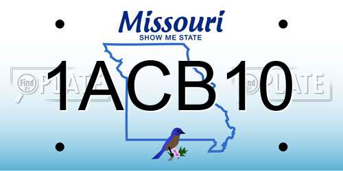 1ACB10 Missouri License Plate