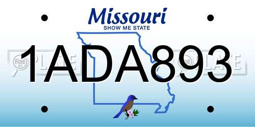 1ADA893 Missouri License Plate