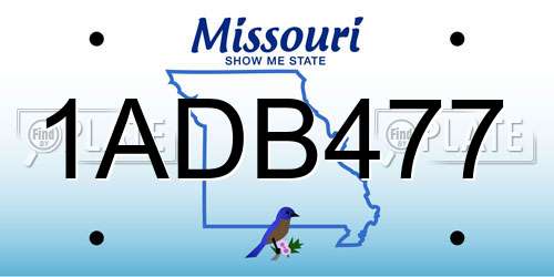 1ADB477 Missouri License Plate