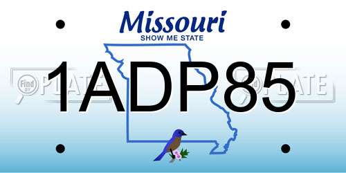1ADP85 Missouri License Plate