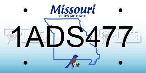 1ADS477 Missouri License Plate