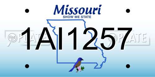 1AI1257 Missouri License Plate