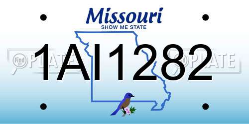 1AI1282 Missouri License Plate