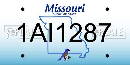 1AI1287 Missouri License Plate